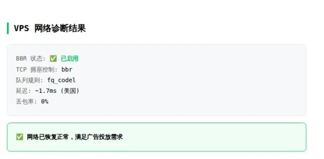 BBR加速前后VPS网速测试对比截图